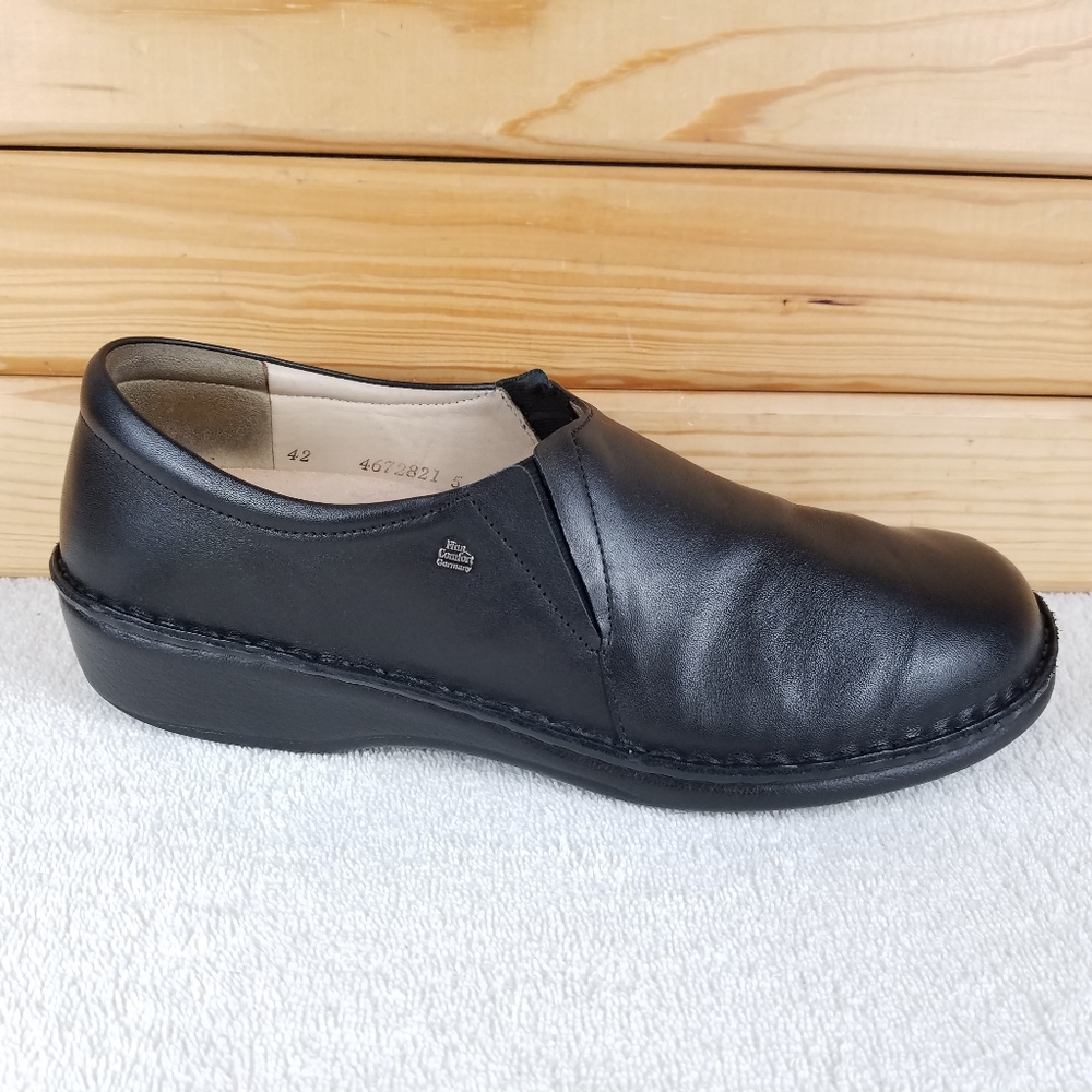 Finn Comfort NEWPORT Black Leather Loafer Slip-on